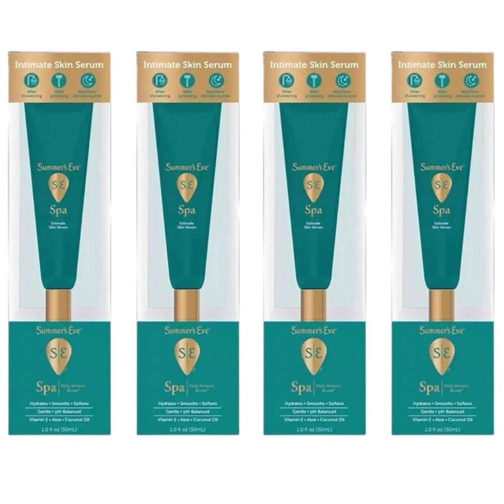 Summer's Eve Intimate Skin Serum Pack of 4 Units Shave Wax Shower Discontinued